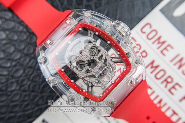 Richard Mille e理查徳米勒 RM052系列 最新鬼頭升級版 顱骨系列 原裝透明殼 理查徳米勒高端男士全自動機械腕表  hds1442